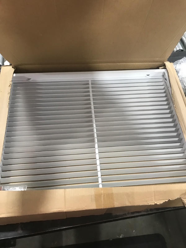 Photo 2 of 24" X 18" Aluminum Return Filter Grille - Easy Airflow - Linear Bar Grilles [Outer Dimensions: 25.75w X 19.75h] 24 X 18