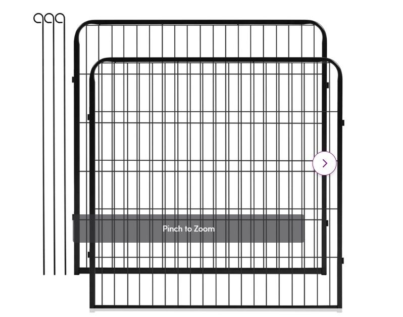 Photo 1 of 32"H 2-Panel Metal Playpen for Outdoor & Indoor Dog Pen (Set of 2)