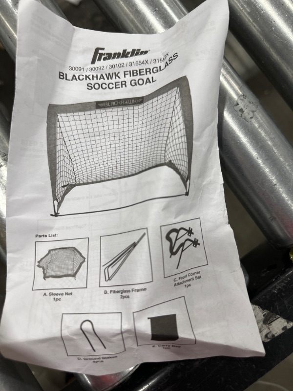 Photo 2 of Franklin Sports Blackhawk Backyard Soccer Goal - Portable Pop Up Soccer Nets - Youth + Adult Folding Indoor + Outdoor Goals - Multiple Sizes + Colors - Perfect for Games + Practice Black 6'6" x 3'3" Soccer Goal