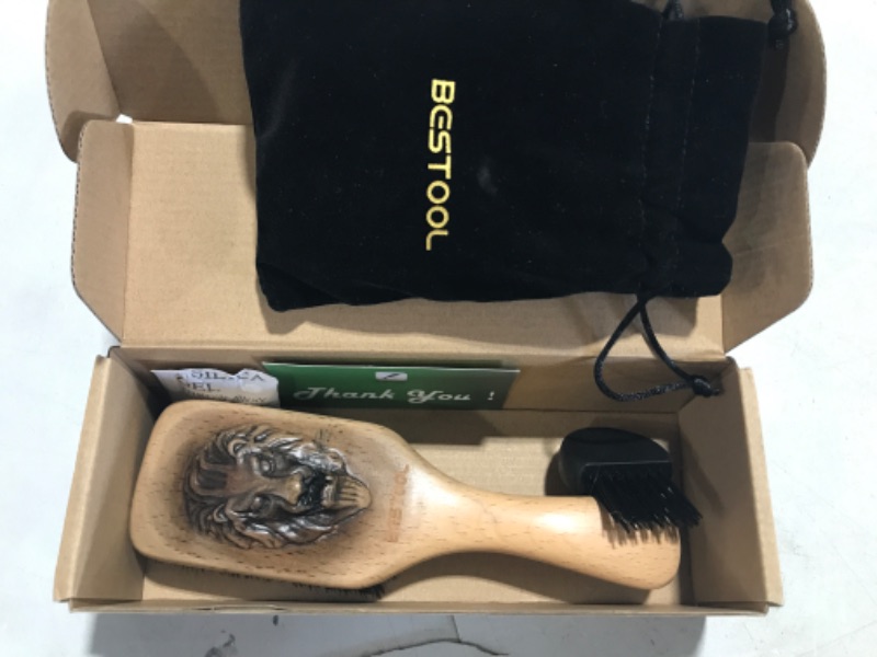 Photo 3 of BESTOOL Beard Brush, 100% Boar Bristle Beard Brush and Comb Grooming Set for Men to Add Shine and Smooth Makes a Great Gift for Him
