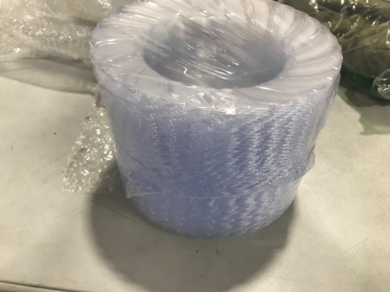 Photo 1 of 100 Pieces Clear Plastic Plates