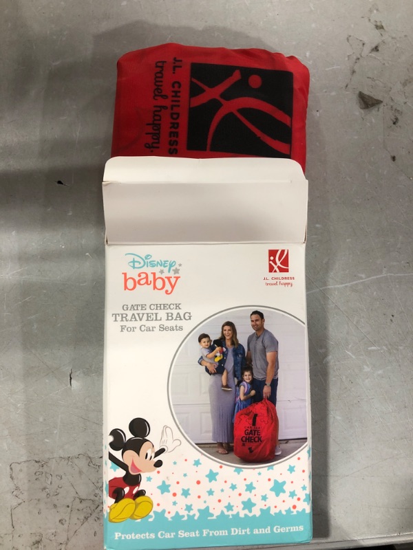 Photo 2 of Disney Baby by J.L. Childress Gate Check Air Travel Bag for Car Seats, Red