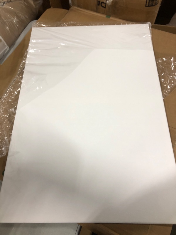 Photo 3 of Pre Stretched Canvas for Painting 24x36" Large Blank Canvas Board for Acrylic Pouring and Oil Painting, 100% Cotton, 5-Time Gesso Primed 24"X36" 