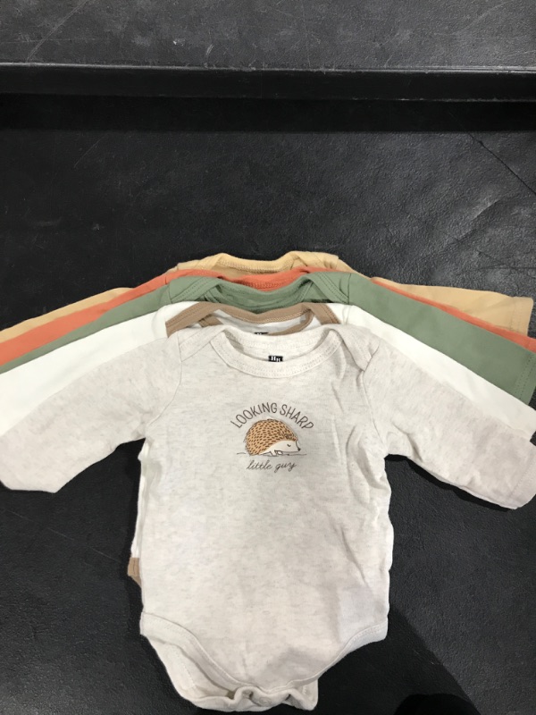 Photo 2 of Hudson Baby Cotton Long-Sleeve Bodysuits, Forest Deer 5-Pack - Size 0-3 Months