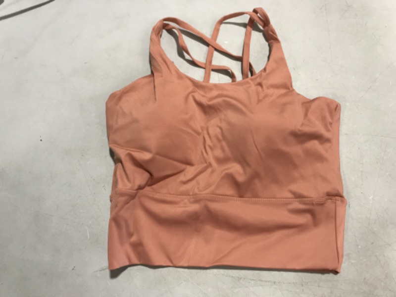 Photo 2 of Yoga Tank Tops for Women Padded Sports Bra Workout Crop Tops Running Yoga Tank Top Built in Bra High Impact Medium Support with Removable Pink Size Unknown 