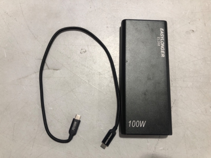Photo 1 of EASYLONGER Dual USB C Laptop Power Bank, 100W 26800mAh Portable Laptop Charger Fast Charging PD QC 3.0 External Battery Pack for MacBook, Steam Deck, Dell, HP, Lenovo, iPad, iPhone, Samsung, etc
