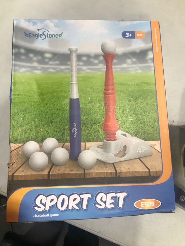 Photo 3 of EagleStone T Ball Sets for Kids 3-5, 5-8, Tee Ball Set for Toddlers, Baseball Outdoor Toy Includes 6 Large Balls, Adjustable Teeball Batting Tee, Tball Games for Boys & Girls, Kids Ages 3-12 Years