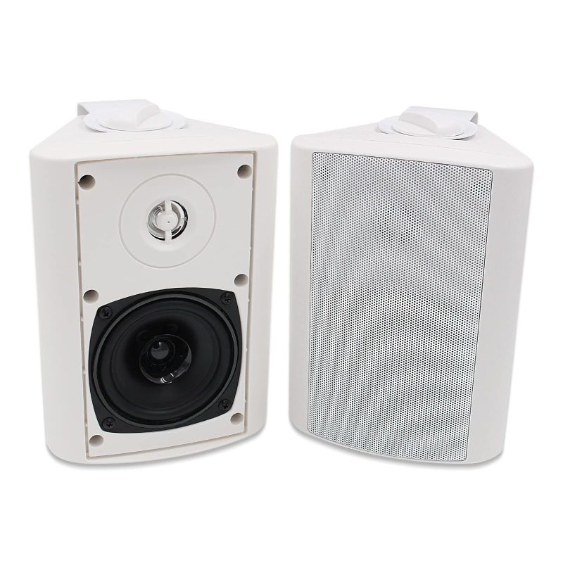 Photo 1 of Herdio 4 Inch Outdoor Bluetooth Speakers Waterproof Wireless,Indoor, Patio,Deck Wall Mount Speakers(White)