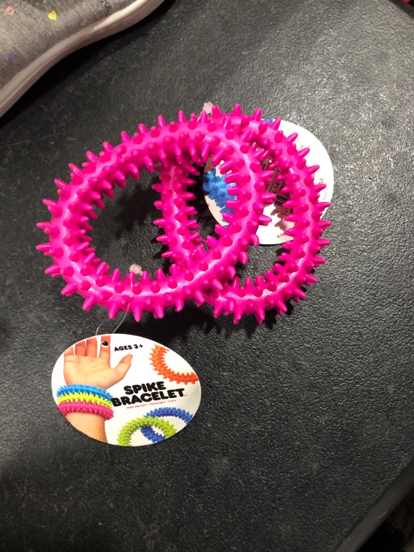 Photo 1 of 2 pack of spike bracelet- fidget sensory toys-pink