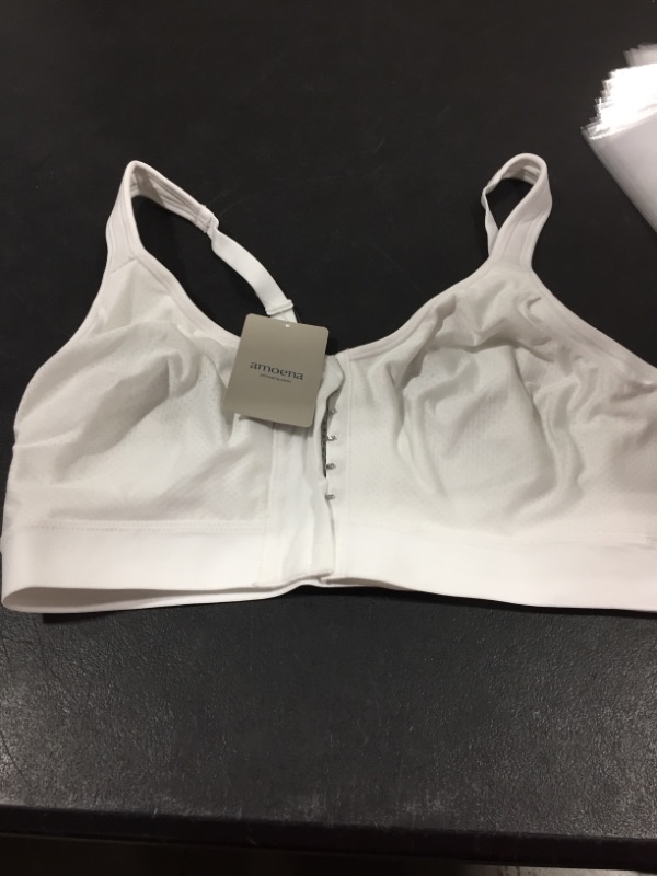 Photo 2 of Amoena Women's Ester Post Surgical Bra (40) C White