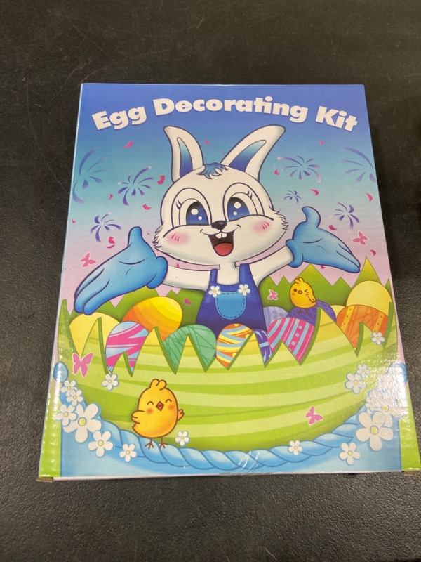 Photo 2 of Dreamon Easter Egg Decorator Kit,Easter Egg Spinner Machine Arts and Crafts Set 12 PCS Colorful Quick Drying Markers & 5 Plastic Eggs