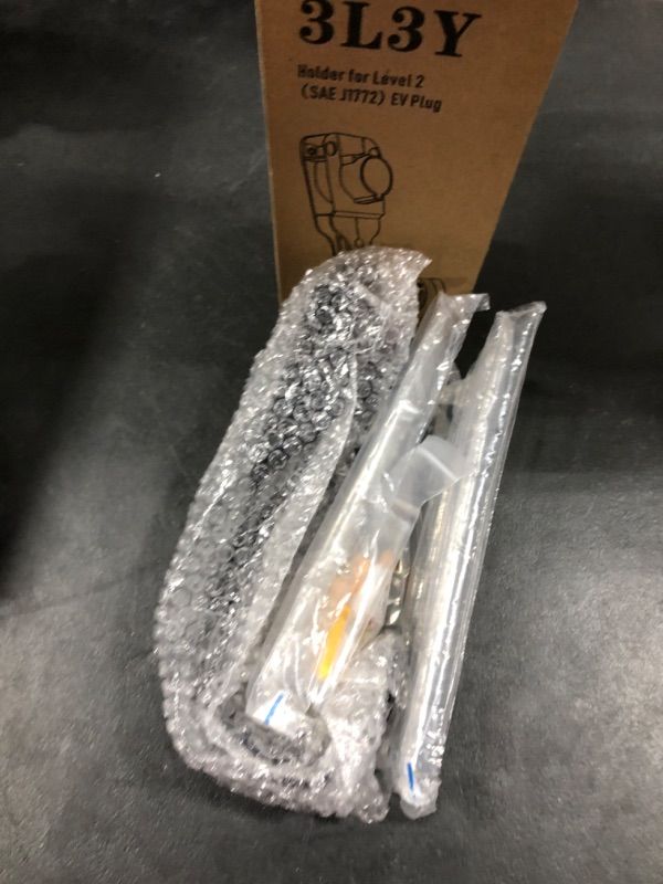 Photo 1 of 3L3Y EV Charger Holder, EV Charger Nozzle Holster Dock for SAE J1772 Plug, ABS Plastic J-Hook Combination, Hard and Sturdy Holster for Indoor/Outdoor Install