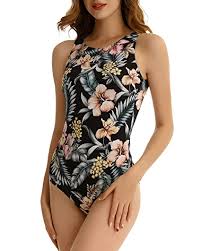 Photo 1 of  One Piece Swimsuits for Women Vintage Tummy Control Bathing Suit Athletic Training Swimwear Swimming Suit SIZE M