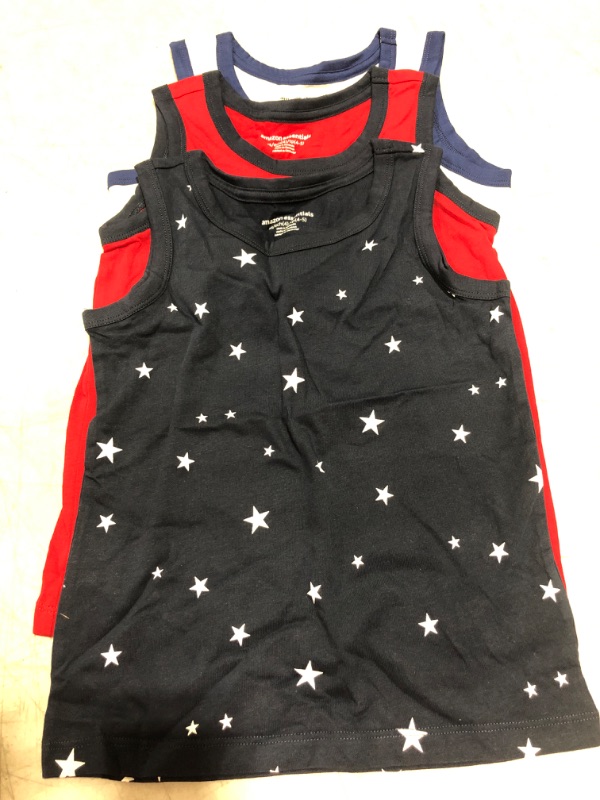 Photo 2 of Amazon Essentials Boys and Toddlers' Sleeveless Tank Tops, Multipacks SIZE S