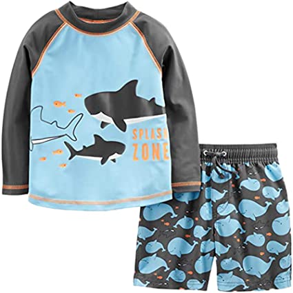 Photo 1 of Franterd Toddler Boy Summer Clothes Set Outfits Summer Set, Long Sleeve Cartoon T-Shirt Tops + Shorts 2 Pieces Sets SIZE 6-9M 