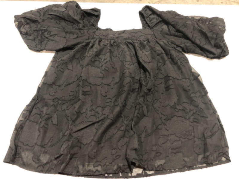 Photo 1 of BLACK FLORAL LACE SHIRT SIZE L