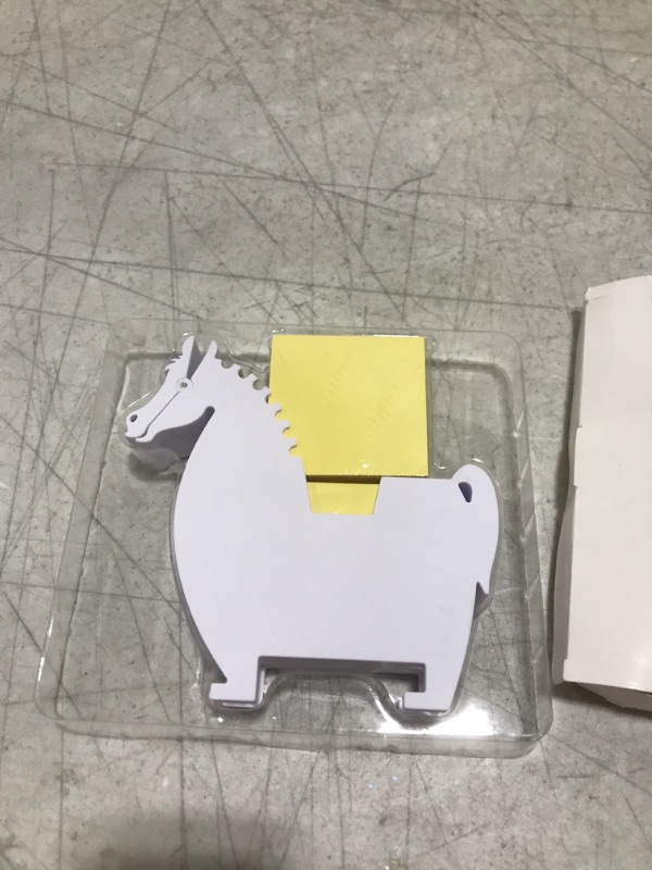 Photo 2 of Desktop Note Pad Note Dispenser Horse Memo Holder Pen Holder, for Memo, Notes, Bock of 200 Blanks,2 Packs Memo White Horse