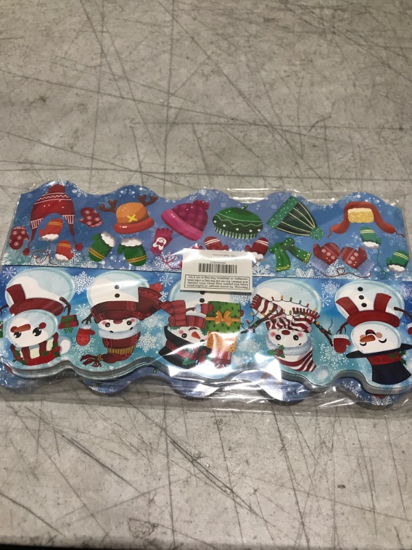 Photo 2 of PACK OF 2 Winter Bulletin Border Christmas Board Trim Snowman Holiday Classroom Decoration 69ft