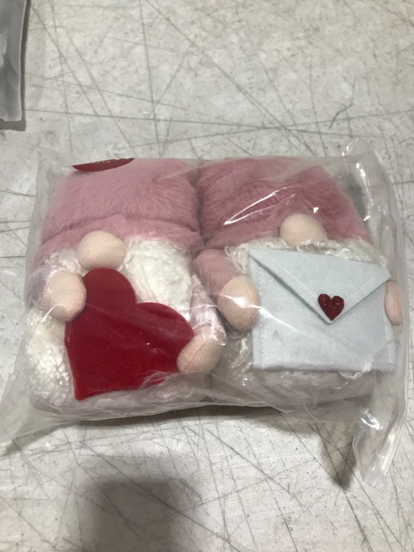 Photo 2 of 2 PCS Valentines Day Gnome Plush - Mr and Mrs Scandinavian Tomte Elf Decorations - Stuffed Plushie Ornaments - Swedish Tomte Dwarf Figurines Table Gnomes Decor Gifts Presents