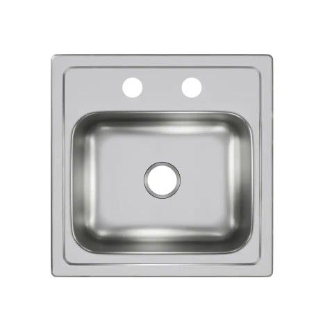 Photo 1 of 15 in. Drop-in Single Bowl 20 Gauge Stainless Bar Sink with Faucet and Strainer Basket
