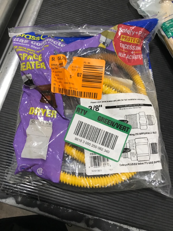 Photo 2 of 1/2 in. MIP x 1/2 in. MIP x 48 in. Gas Connector (3/8 in. O.D.) with Safety+Plus2 Thermal Excess Flow Valve (28,300 BTU)