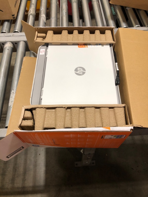 Photo 1 of HP DeskJet 2755e Wireless Color All-in-One Printer with bonus 6 months Instant Ink (26K67A), white