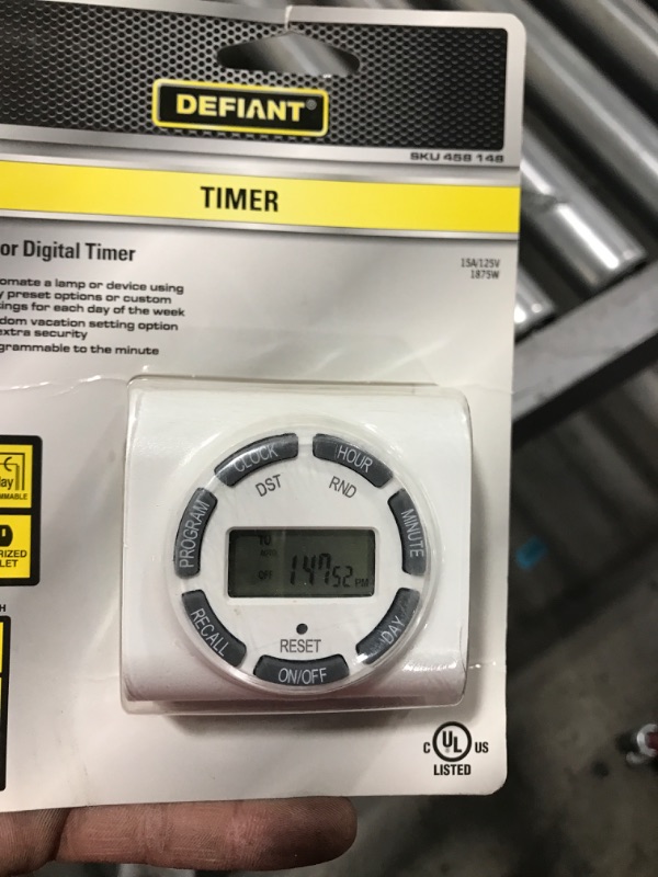 Photo 2 of 15 Amp 7-Day Indoor Plug-In Digital Polarized Timer, White