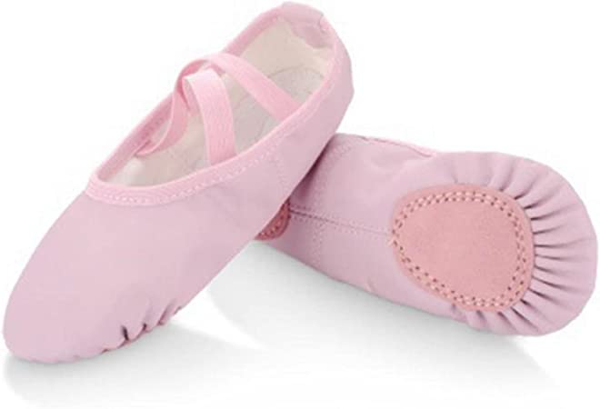 Photo 1 of AGYE Girls Ballet Shoes,Dance Slippers Ballet Flats Split Sole Dance Slippers for Children/Kids/Women/Adults/Boys/Toddler,PinkB-34
