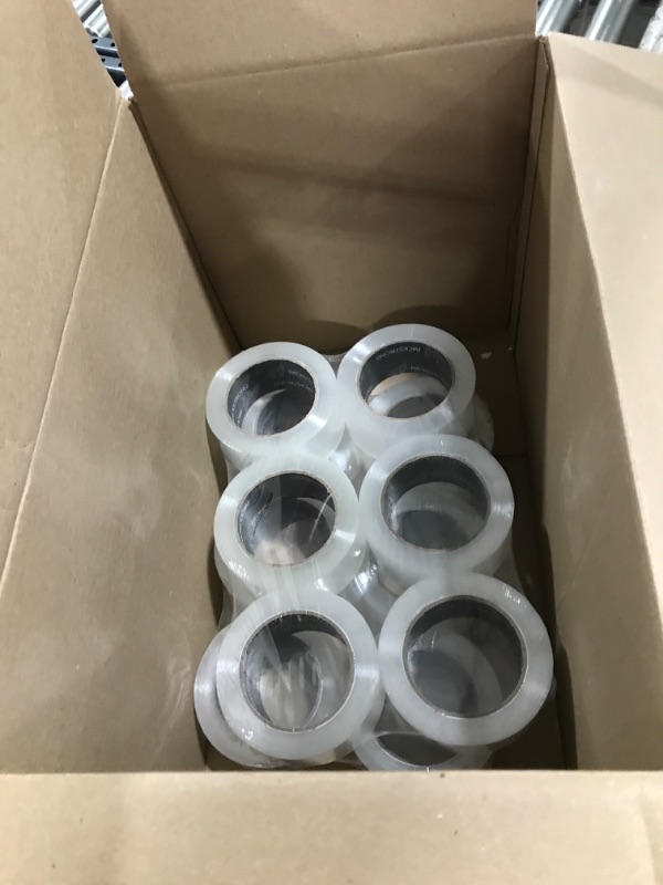 Photo 2 of Packstrong Industrial Grade Clear Packing Tape (12 Rolls) - Extra Long 110 Yards per Roll - 2" Wide x 2.7 mil Thick, Acrylic Adhesive Heavy Duty Tape for Box Office Moving Packaging Shipping
