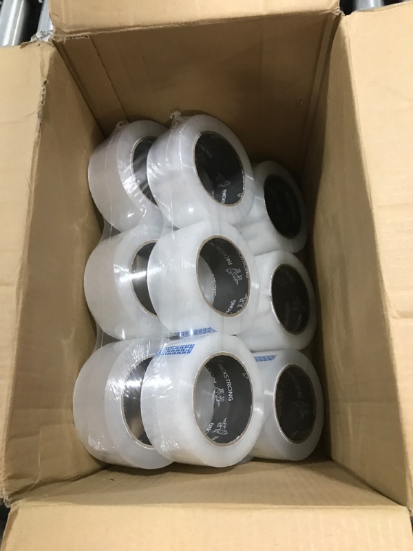 Photo 2 of Packstrong Industrial Grade Clear Packing Tape (12 Rolls) - Extra Long 110 Yards per Roll - 2" Wide x 2.7 mil Thick, Acrylic Adhesive Heavy Duty Tape for Box Office Moving Packaging Shipping