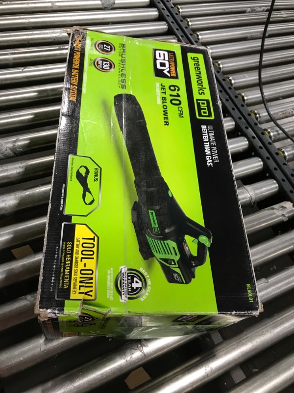 Photo 2 of Greenworks Pro Bare Tool 60-Volt Max Lithium Ion 610-CFM GEN2 Brushless Cordless Electric Leaf Blower; Battery and Charger Not Included