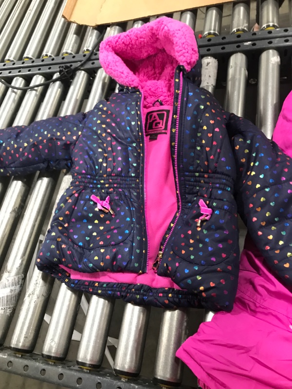 Photo 2 of Arctic Quest Infant, Toddler & Young Girls Puffer Ski Jacket and Snowbib Snowsuit Set  5/6