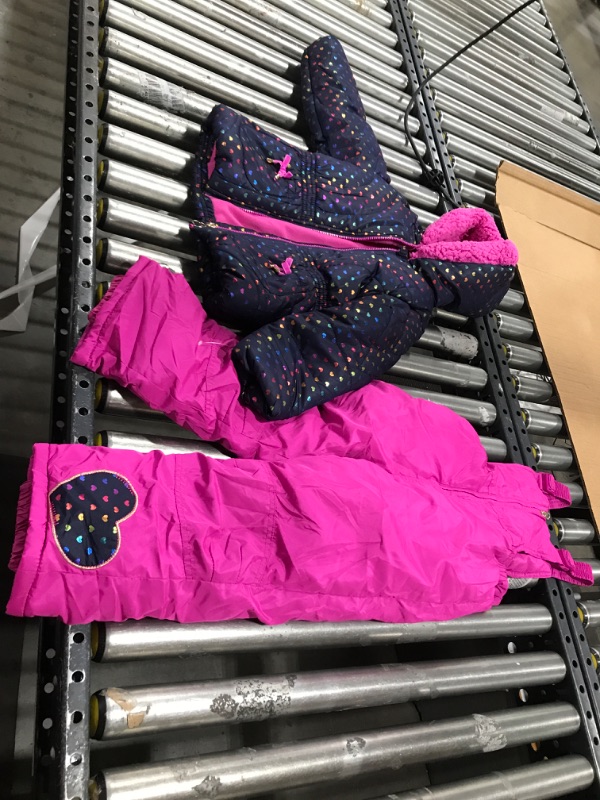 Photo 3 of Arctic Quest Infant, Toddler & Young Girls Puffer Ski Jacket and Snowbib Snowsuit Set  5/6