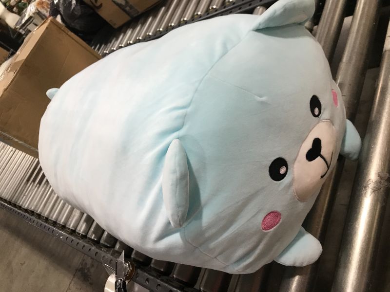 Photo 1 of 23.6 inch Bear Plush Hugging Pillow Valentine's Day Blue Bear Stuffed Animal Toy Gifts for Kids