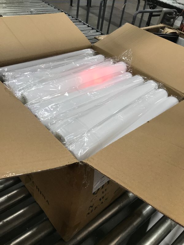 Photo 2 of 100 Pcs Glow Sticks Bulk - Glow in the Dark Party Supplies Christmas Party Supplies, Foam Glow Sticks for Wedding, Raves, Concert, Party