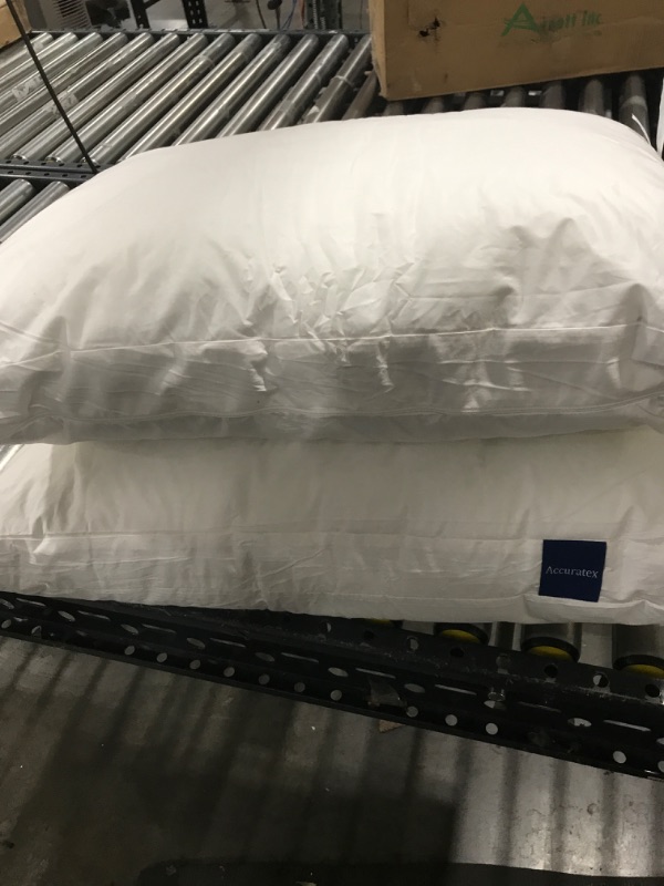 Photo 2 of ACCURATEX Premium Bed Pillows Queen Size Set of 2, Shredded Memory Foam Pillow Hybrid with Fluffy Down Alternative Fill Removable Cotton Cover