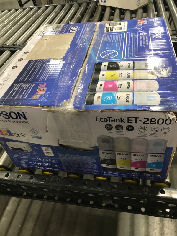 Photo 3 of Epson EcoTank ET-2800 Wireless Color All-in-One Cartridge-Free Supertank Printer with Scan and Copy â€“ The Ideal Basic Home Printer - White ET-2800-W White