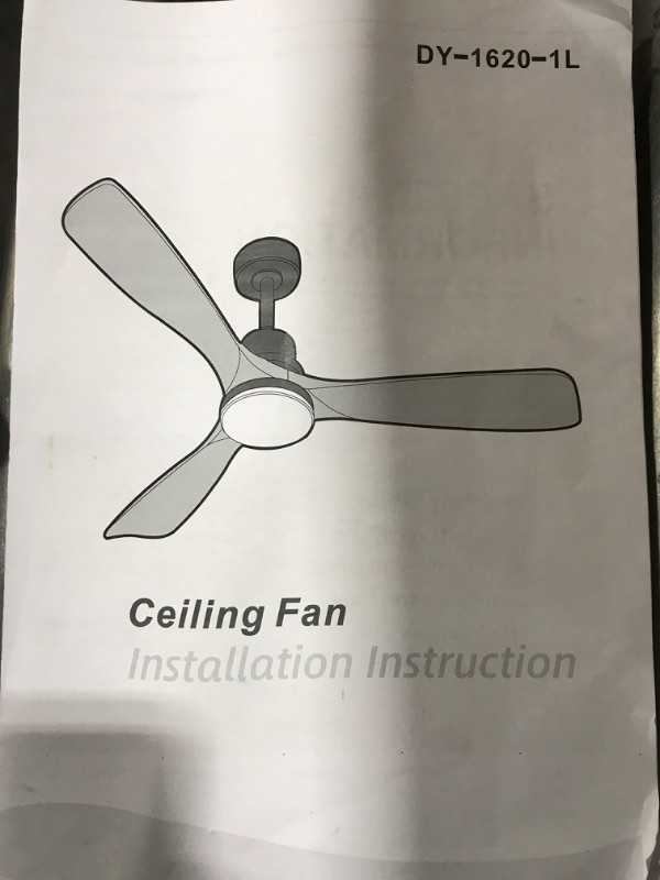 Photo 1 of Ceiling Fan with Lights Remote Control, Outdoor Wood Ceiling Fan, Reversible Silent DC Motor and Matte Black