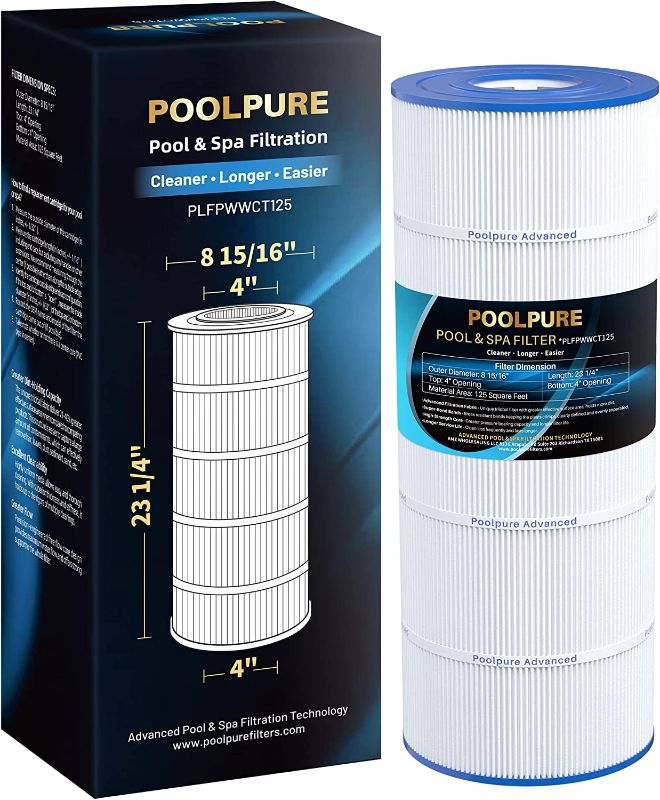 Photo 1 of 
Limited-time deal: POOLPURE PLFPWWCT125 Pool Filter Replaces PWWCT125, Clearwater II ProClean 125, 817-0125N, 125 Sq.ft Filter Cartridge 1PACK 
