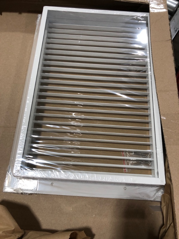 Photo 2 of 8" X 8" Aluminum Return Filter Grille - Easy Airflow - Linear Bar Grilles [Outer Dimensions: 9.75w X 9.75h] 8 x 8