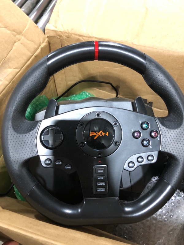 Photo 3 of PXN PC Racing Wheel, V900 Universal Usb Car Sim 270/900 Degree Race Steering Wheel with Pedals for PS3, PS4, Xbox, One,Xbox Series X/S, Nintendo Switch,Android TV (Used - Like New)
