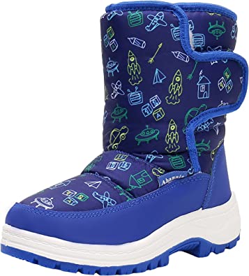 Photo 1 of Ahannie Toddler Boys Girls Snow Boots, Winter Insulated Outdoor Boots for Kids size small