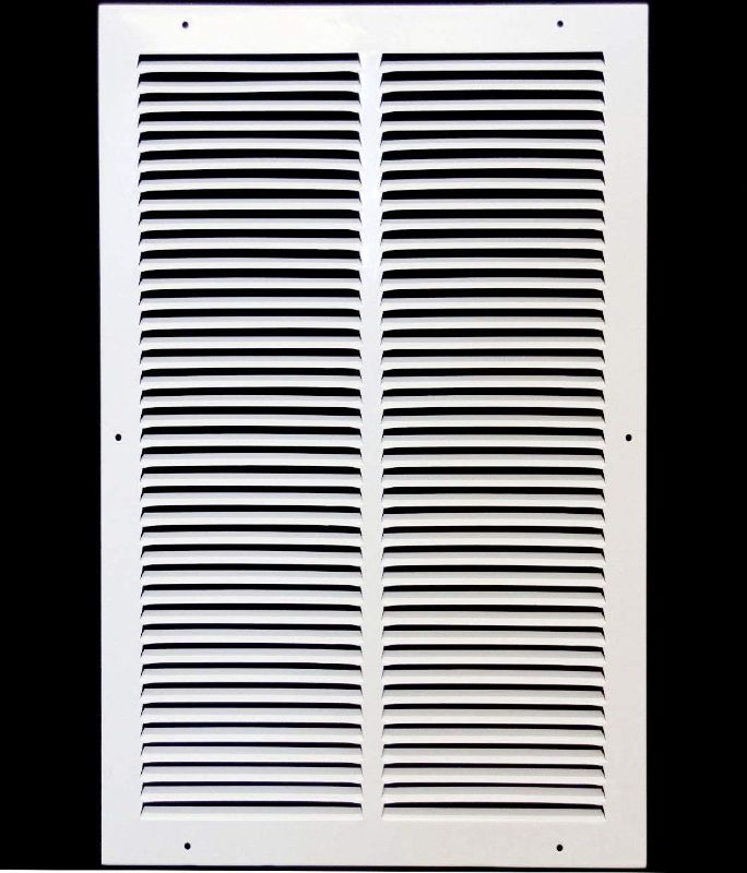 Photo 1 of 14"w X 25"h Steel Return Air Grilles - Sidewall and Ceiling - HVAC Duct Cover - White [Outer Dimensions: 15.75"w X 26.75"h] 