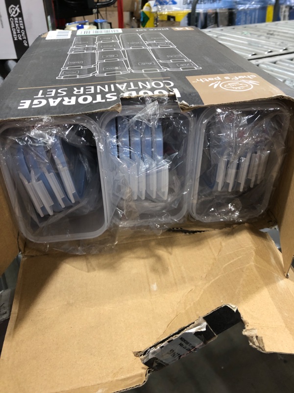 Photo 2 of Chef's Path Premium Food Containers with Lids for Kitchen & Pantry Organization - BPA Free Variety Plastic Containers for Dry Food Storage & Other Pantry Needs - 14 Pack Blue Containers for Food