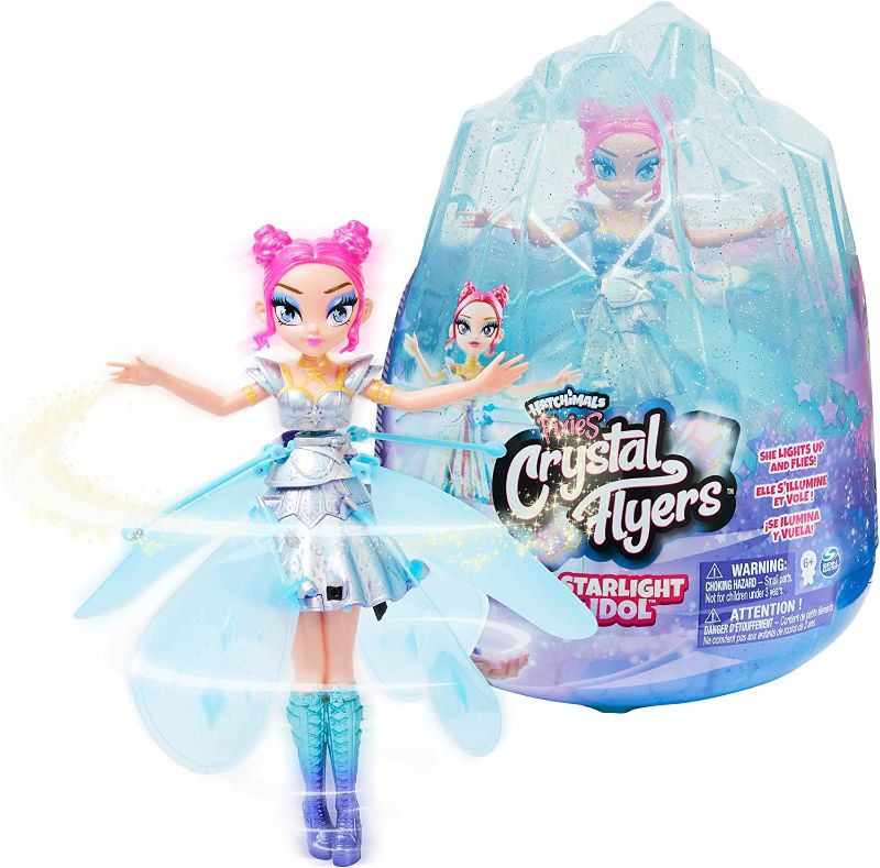 Photo 1 of Hatchimals Pixies, Crystal Flyers Starlight Idol Magical Flying Pixie Toy Doll with Lights, Girls Gifts, Kids Toys for Girls Ages 6 and Up
