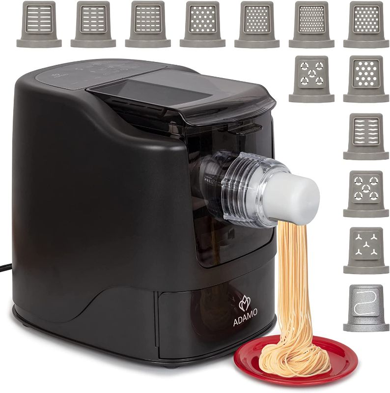 Photo 1 of Adamo Life Electric Pasta Maker - Automatic Noodle Making Machine with 13 Different Molds - Large Capacity Machine with Non-Slip Base, Child Lock & Heat Vents - Extrudes Homemade Pasta in 15 Minutes 