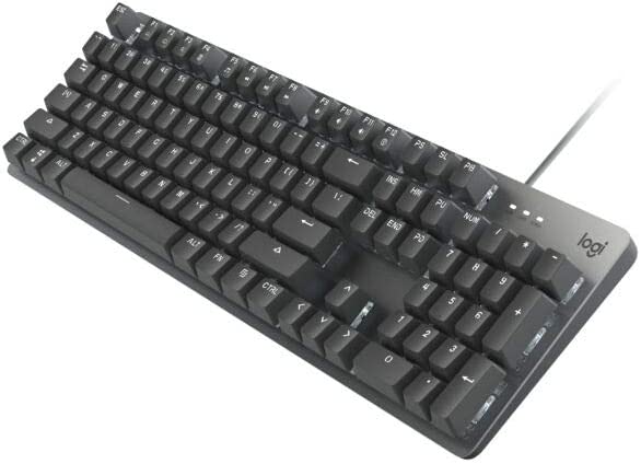 Photo 1 of Logitech K845 Mechanical Illuminated Keyboard, Strong Adjustable Tilt Legs, Full Size, Aluminum Top Case, 104 Keys, USB Corded, Windows (TTC Red Switches) 