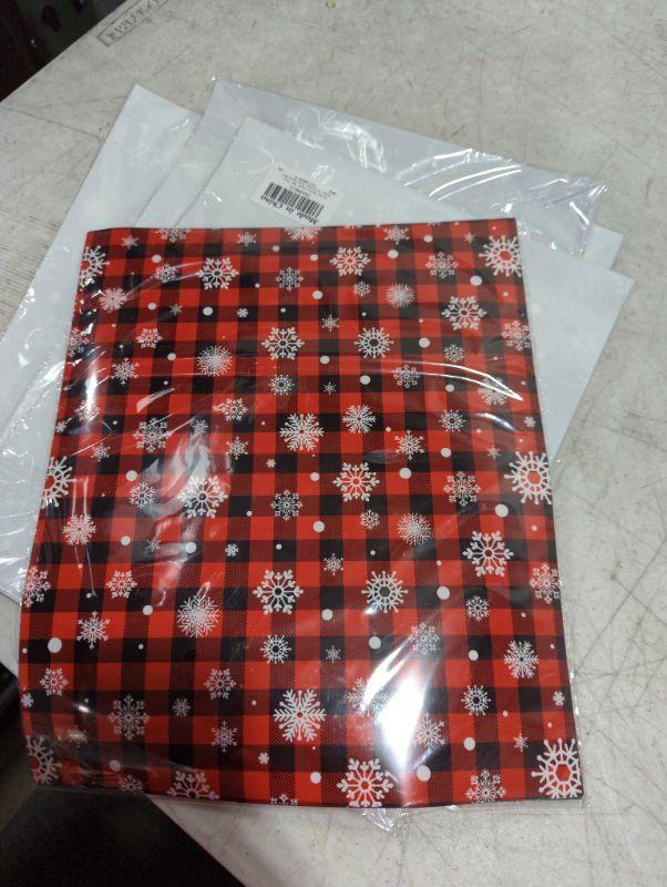 Photo 2 of 12 Pack Buffalo Plaid, Heat Transfer Vinyl, HTV Vinyl Roll, 10in x 12in PU Heat Transfer Vinyl Roll for DIY Clothing DIY, Shirts, Bags, Hats, Socks, Pillow,Heat Press Design Snowflake Buffalo Plaid