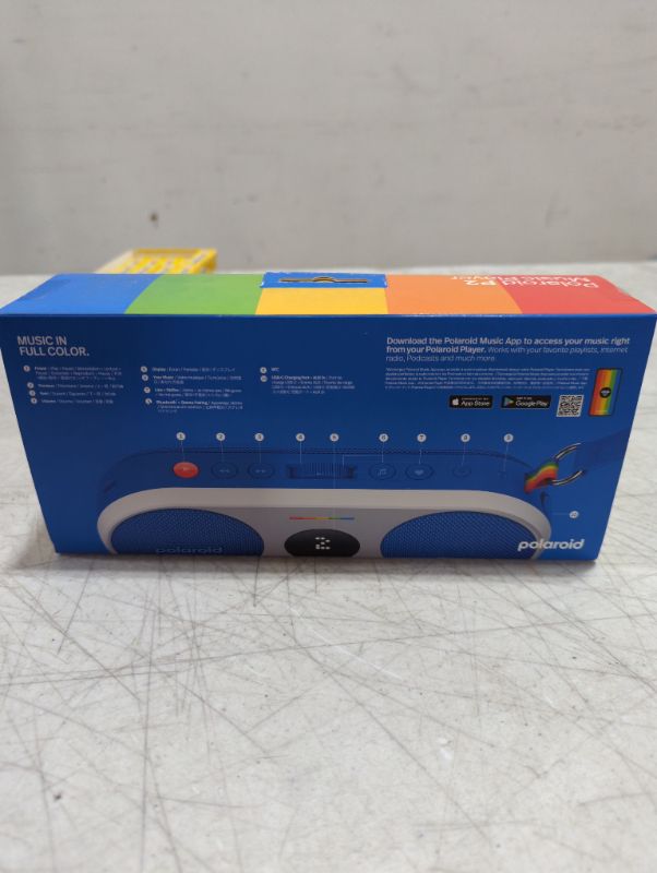 Photo 3 of Polaroid P2 Music Player (Blue) - Powerful Portable Wireless Bluetooth Speaker Rechargeable with Dual Stereo Pairing