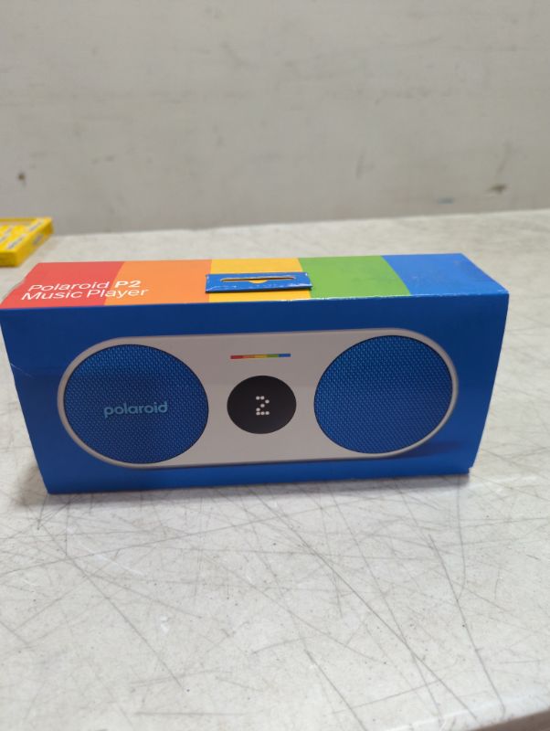 Photo 2 of Polaroid P2 Music Player (Blue) - Powerful Portable Wireless Bluetooth Speaker Rechargeable with Dual Stereo Pairing